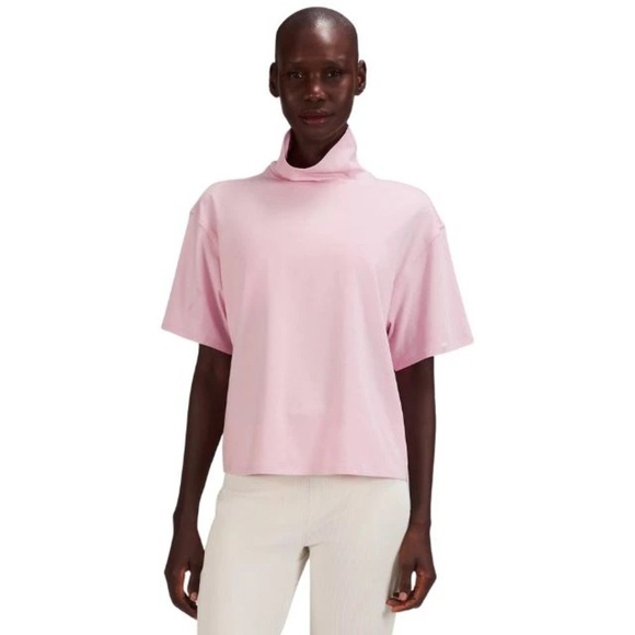 lululemon athletica Tops - LULU LEMON | relaxed fit cotton blend turtleneck t shirt | size 14